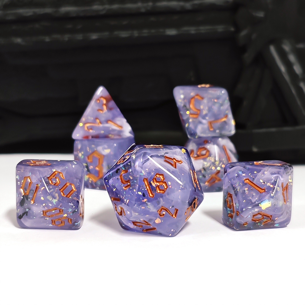 Board Game Digital - Glittery Purple Swirl with Obsidian Flakes