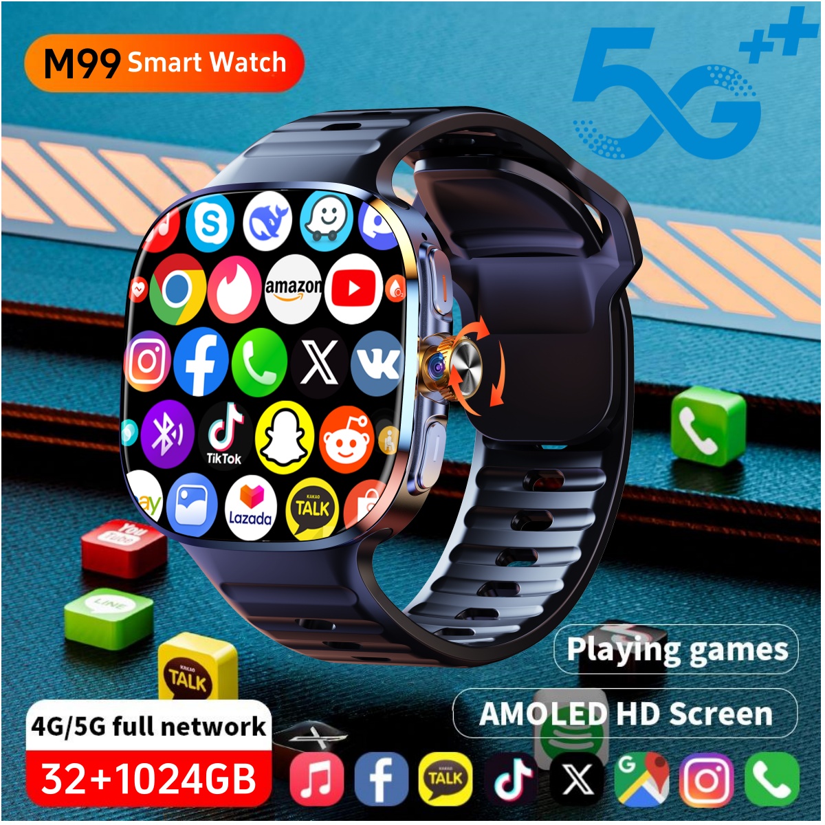 Board Game The Sims - M99 4G 5G Full Netcom Smartwatch