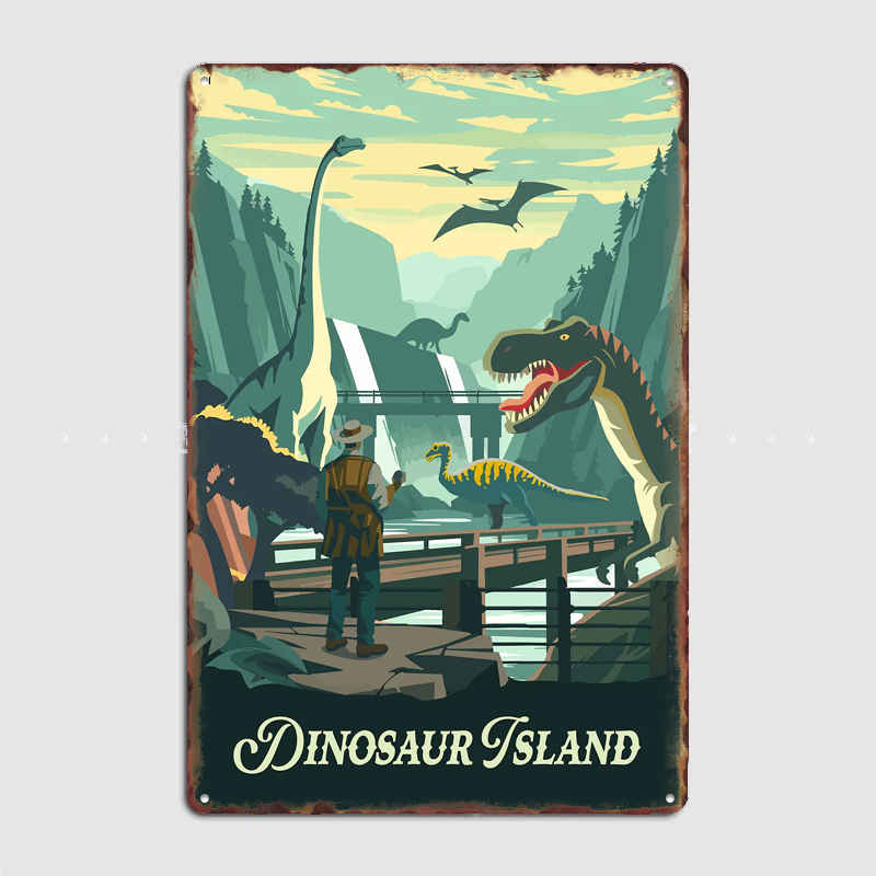 Board Game Vintage - Dinosaur Island Board Game Inspired Poster