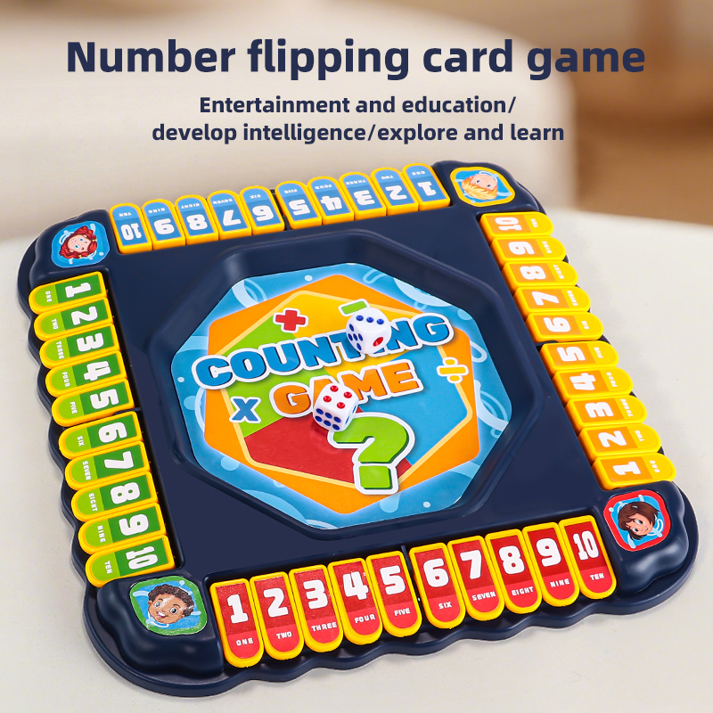 Blue Number Flip Tabletop Game – Board Game Logo recenzja i cena