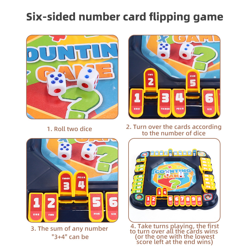Blue Number Flip Tabletop Game – Board Game Logo recenzja i cena