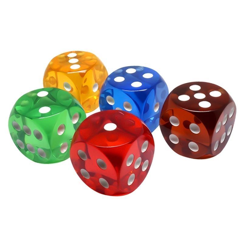 5 Pcs 25mm Transparent Dices 6 – Board Game Loop recenzja i cena