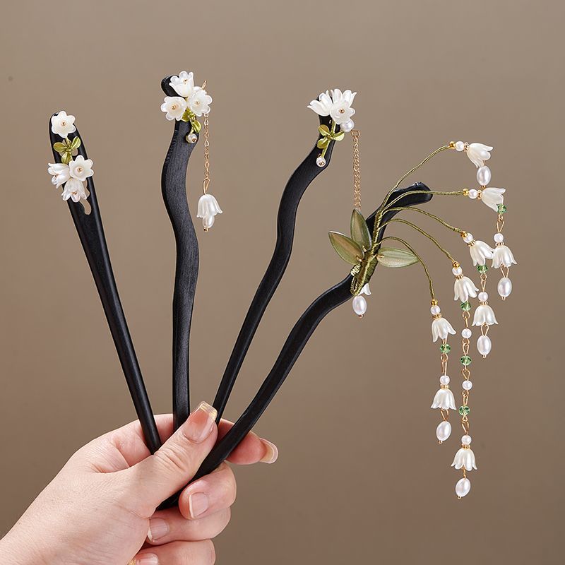 Wooden Flower Hairpin Vintage  – Board Game Go recenzja i cena