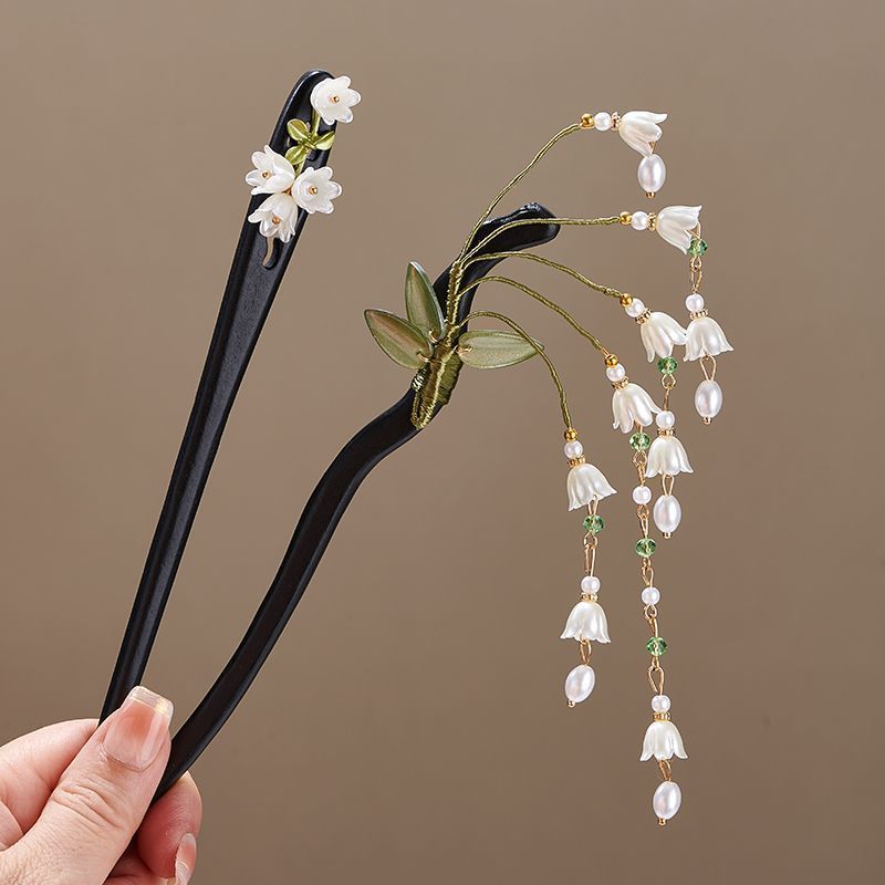 Wooden Flower Hairpin Vintage  – Board Game Go recenzja i cena