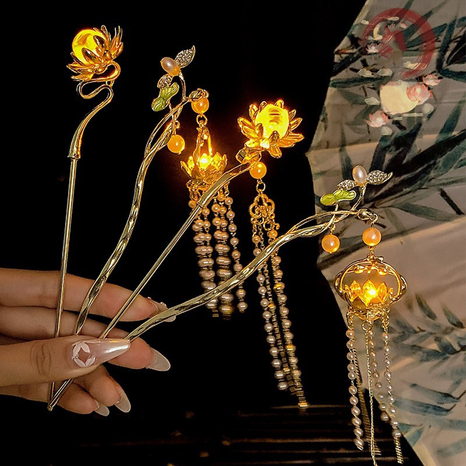 Luminous Flower Hairpin For Wo – Board Game Go recenzja i cena