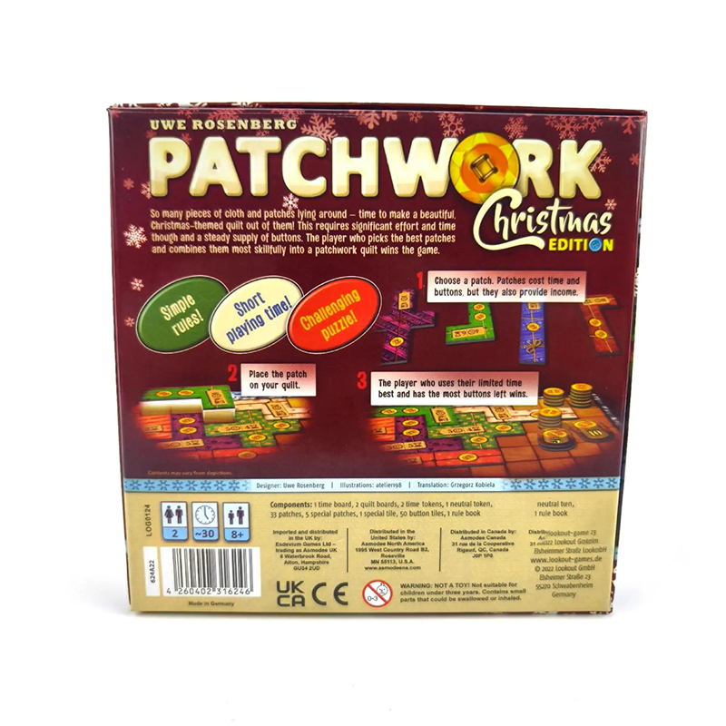 New Patchwork Christmas Board  – Board Game Sequence recenzja i cena