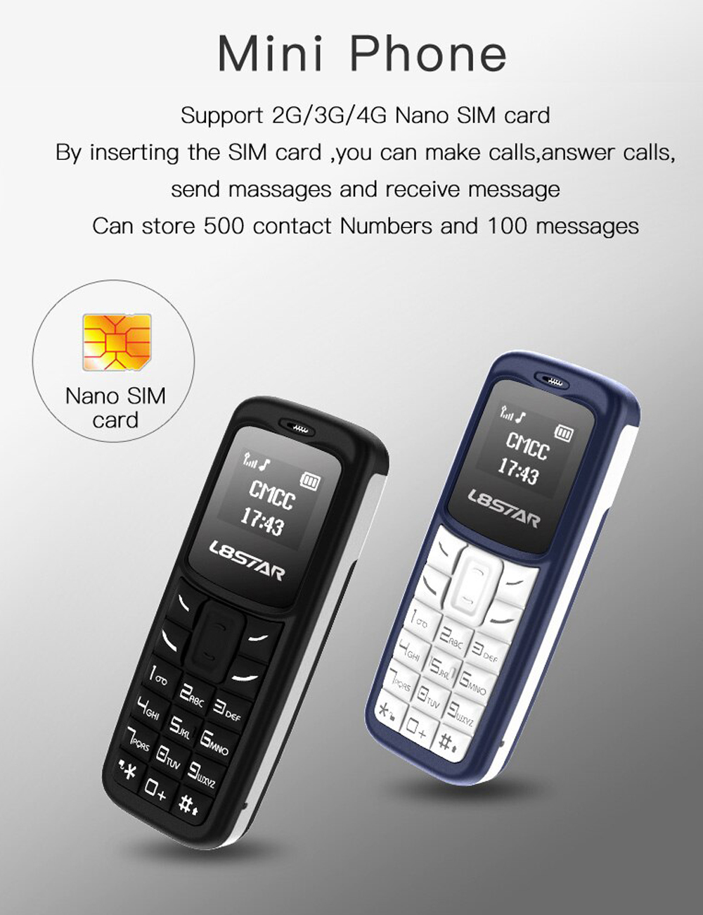 L8STAR BM30 Mini Phone SIM+TF  – Board Game The Sims recenzja i cena