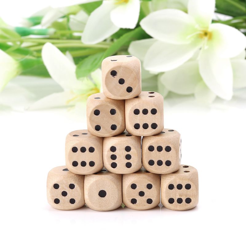 10Pcs Wooden 6 Sided D6 Faces  – Board Game Loop recenzja i cena