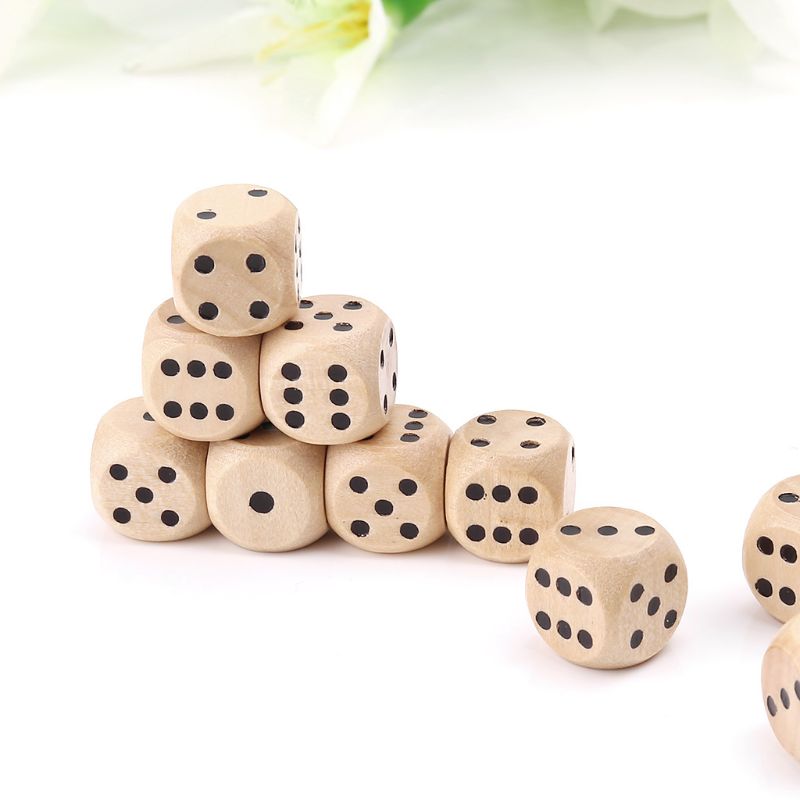 10Pcs Wooden 6 Sided D6 Faces  – Board Game Loop recenzja i cena