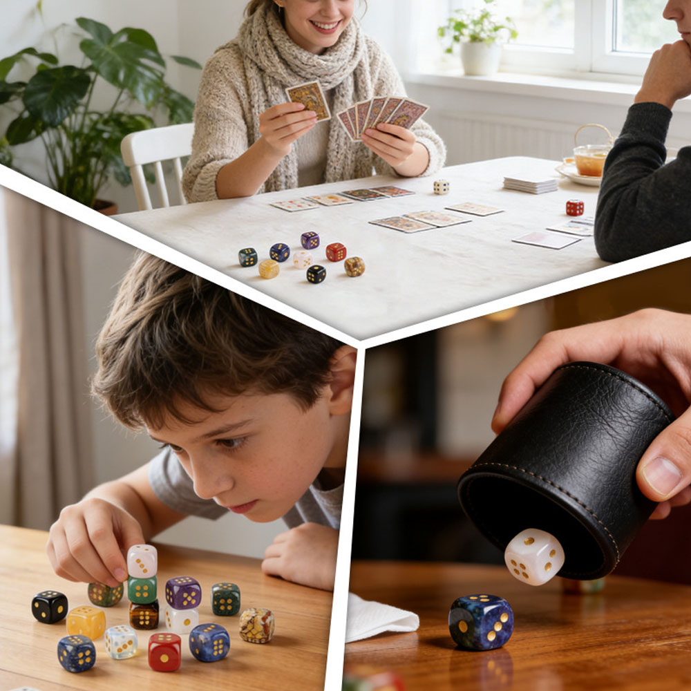 1pc Natural Stone Crystal Dice – Board Game Loop recenzja i cena